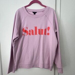J. Crew Lavender Graphic Crewneck